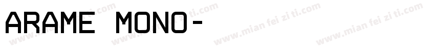 Arame Mono字体转换